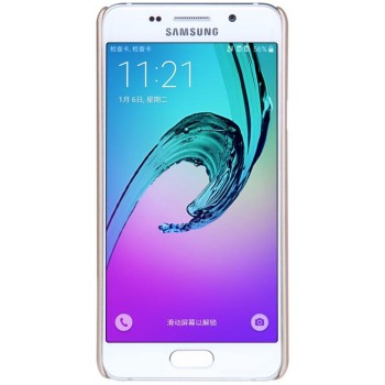 Galaxy A3 (2016) dėklas auksinis "Nillkin" Frosted Shield + plėvelė